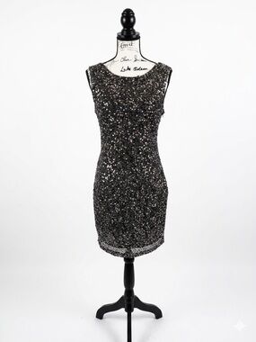 Romeo & Juliet Couture Black Sequin Mini Dress SIZE MEDIUM